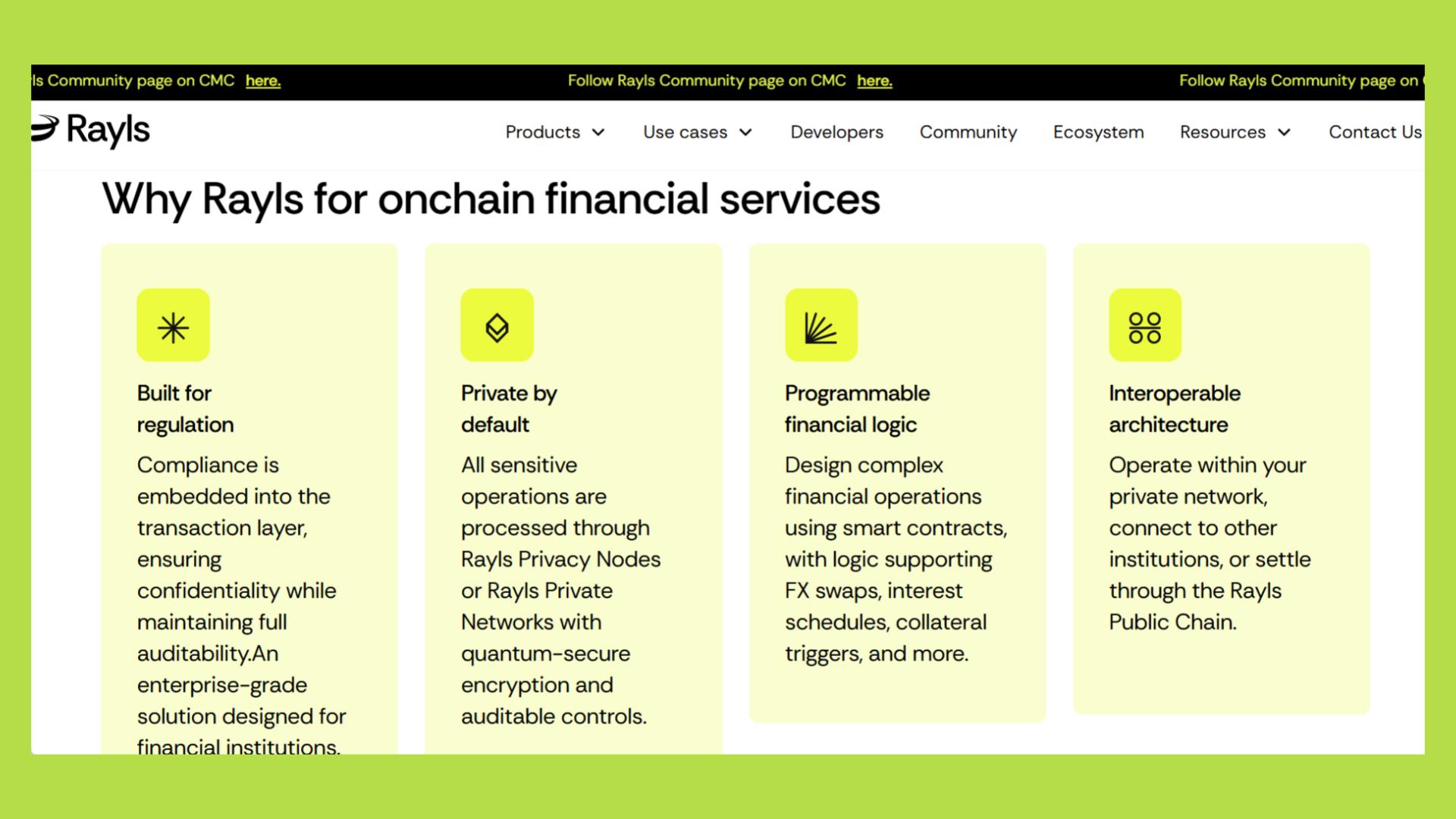 mô hình hoạt động của rayls