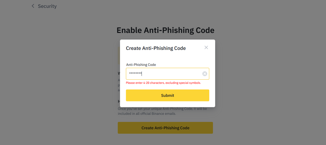 submit anti phishing code