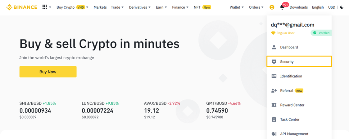 binance website