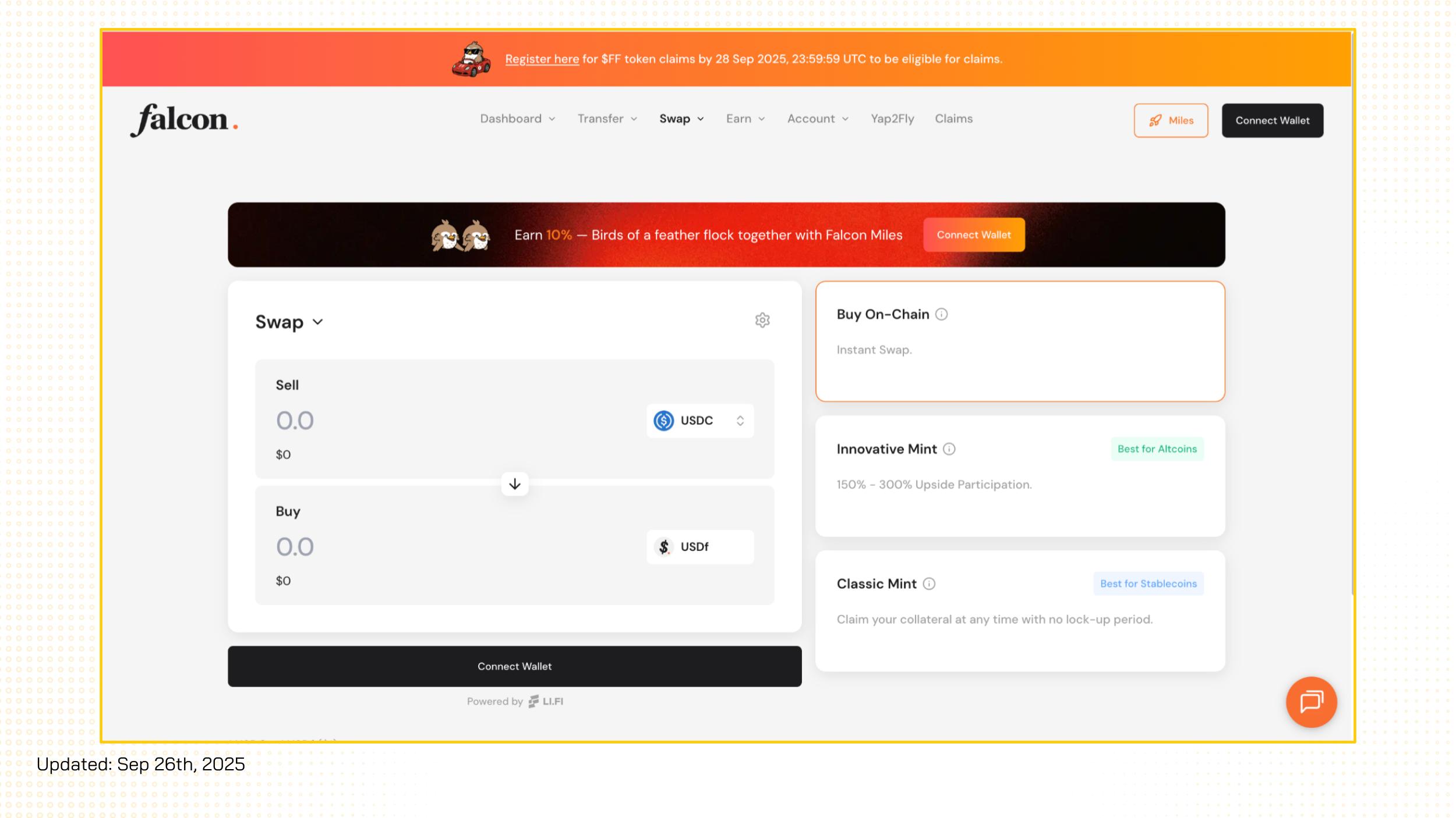 tính năng của falcon finance