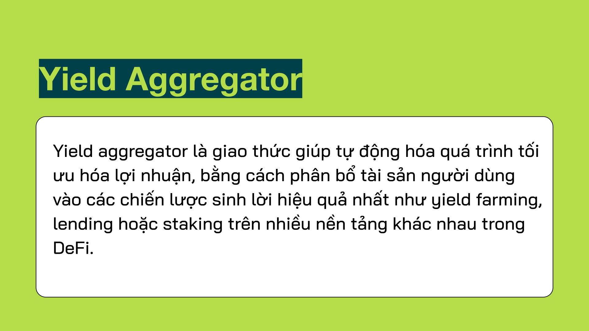 yield aggregator là gì