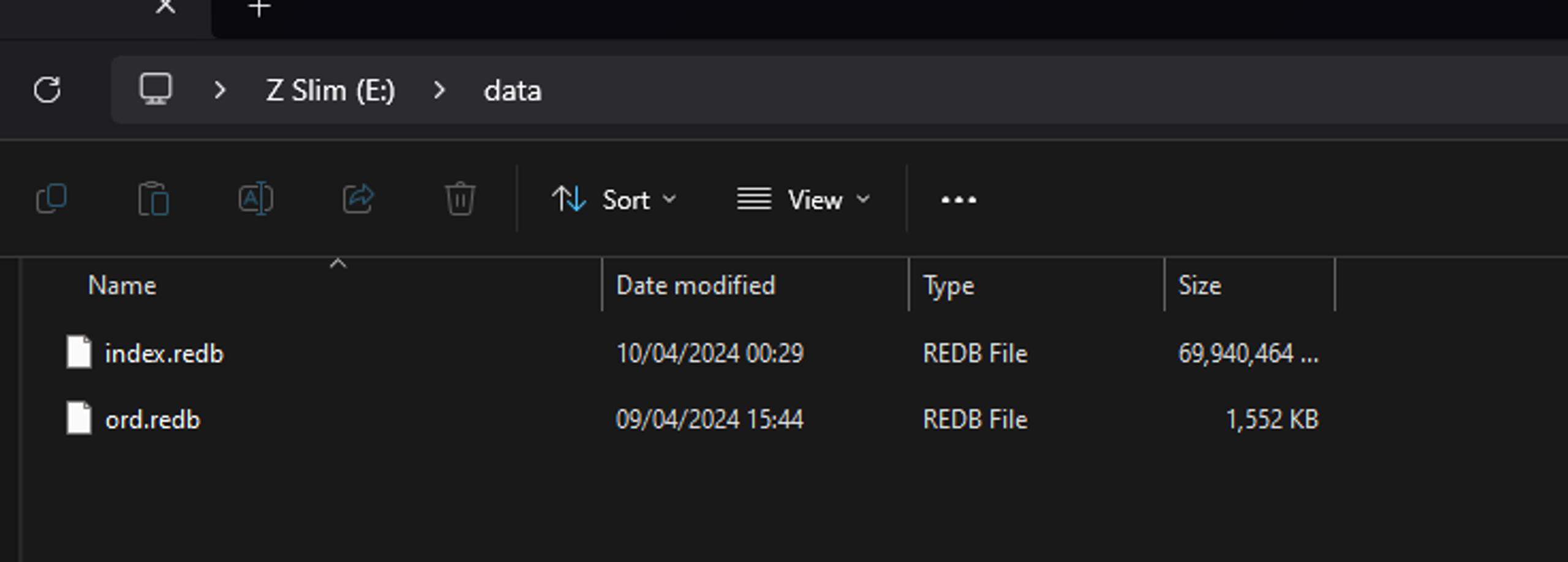 nội dung hiển thị file data