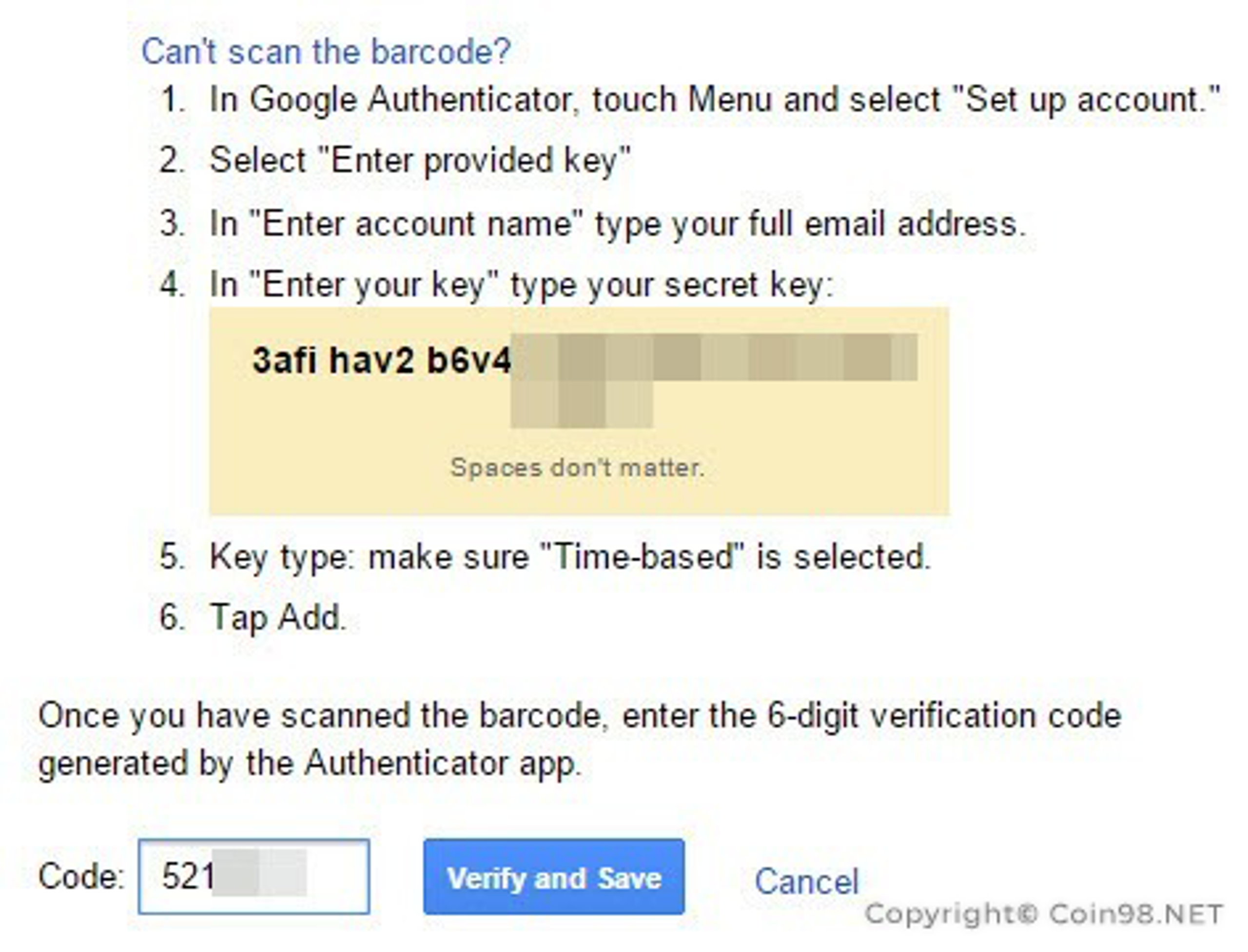 cài đặt google authenticator windows 4