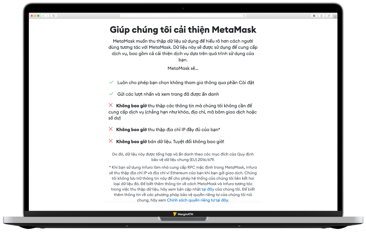 điều khoản metamask