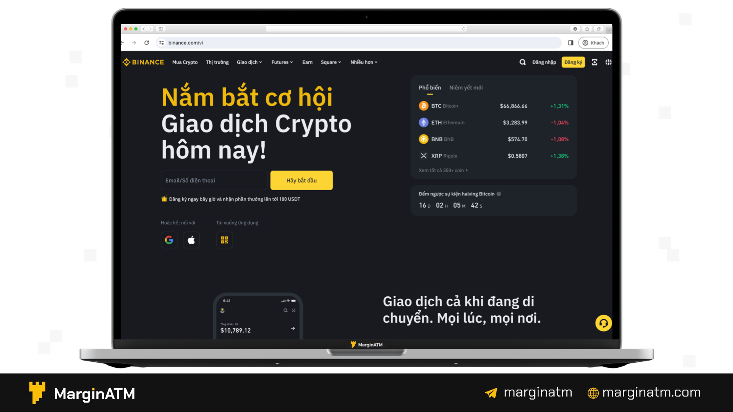 giao diện binance